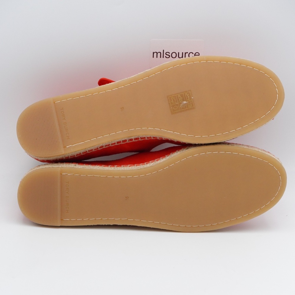 NEW Tory Burch Mary Jane Espadrilles Women's 169894-600 Blazing Red/Natural - Picture 16 of 16